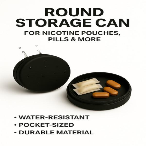 Metal Zyn Can Limited Ghost Edition Holds 30 Pouches Smell / Water Resistant Metal Snus Can